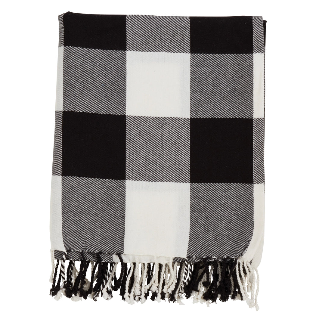White Buffalo Check Throw