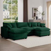 Load image into Gallery viewer, Modern Oversized Modular Cushion Sofa With Ottoman [Online Only]
