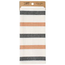 Load image into Gallery viewer, Black and Orange Stripe Kitchen Towel
