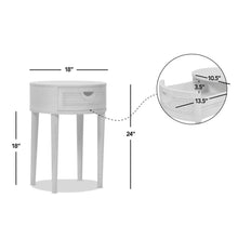 Load image into Gallery viewer, Cabana Round Cane Storage Side Table - Natural Brown Oak [Online Only]
