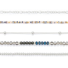 Load image into Gallery viewer, Bracelet Set of 5- Gunmetal Silver
