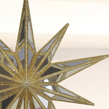 Load image into Gallery viewer, Gold Double-Sided Mirrored Star Tree Topper 12" [Online Only]
