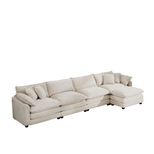 Load image into Gallery viewer, Modern Oversized Modular Cushion Sofa With Ottoman [Online Only]
