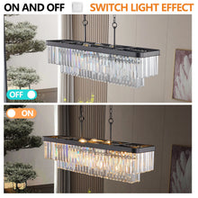 Load image into Gallery viewer, Rectangular Crystal Chandelier Adjustable [Online Only]
