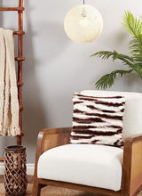 Load image into Gallery viewer, Striped Faux Fur Decorative Filled Throw Pillow 18" W x 18" L [Online Only]
