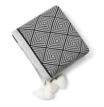 Load image into Gallery viewer, Modern Diamond Knitted Throw Blanket with Tassel 50" W x 60" L [Online Only]
