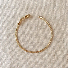 Load image into Gallery viewer, Gold Flat Figaro Chain Bracelet
