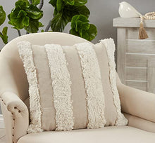 Load image into Gallery viewer, Tufted Stripe Cotton Decorative Throw Pillow [Online Only]
