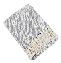 Load image into Gallery viewer, Sevan Collection Soft 100% Cotton Diamond Weave Throw Blanket, 50" W x 60" L [Online Only]
