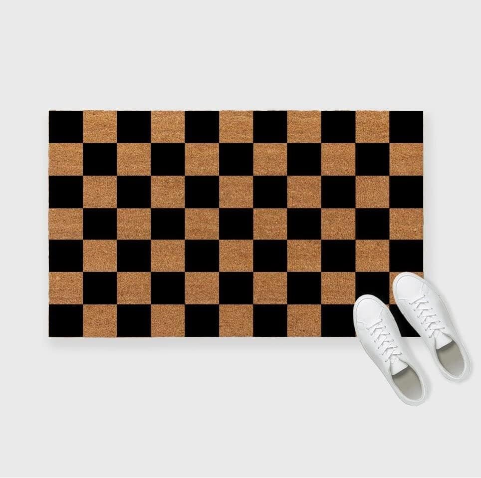Checkered Door Mat
