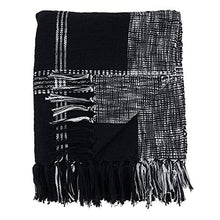 Load image into Gallery viewer, Luxury Cotton Knit Plaid Modern Tassel 50 x 70 Inch Throw [Online Only]
