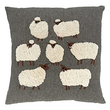Load image into Gallery viewer, Embroidered Sheep Cotton Decorative Throw Pillow 18" W x 18" L (2 Colors) [Online Only]
