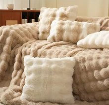Load image into Gallery viewer, Fennco Styles Luxury Faux Fur Decorative Filled Throw Pillow 18" W x 18" L [Online Only]

