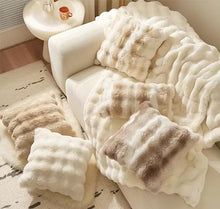 Load image into Gallery viewer, Fennco Styles Luxury Faux Fur Decorative Filled Throw Pillow 18" W x 18" L [Online Only]
