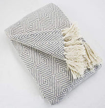 Load image into Gallery viewer, Sevan Collection Soft 100% Cotton Diamond Weave Throw Blanket, 50" W x 60" L [Online Only]
