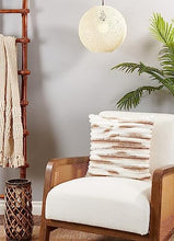 Load image into Gallery viewer, Striped Faux Fur Decorative Filled Throw Pillow 18" W x 18" L [Online Only]
