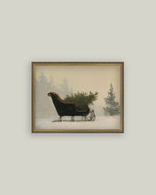Load image into Gallery viewer, Classic Sleigh Framed Art 10x8
