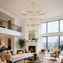 Load image into Gallery viewer, 3-Tier Wagon Wheel Chandelier [Online Only]
