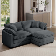 Load image into Gallery viewer, Modern Oversized Modular Cushion Sofa With Ottoman [Online Only]
