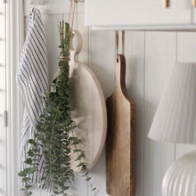 Load image into Gallery viewer, Round Whitewashed Cheese Board with Handle
