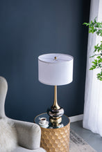 Load image into Gallery viewer, Table Lamp with Glass and Drum Shade [Online Only]
