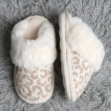 Load image into Gallery viewer, Leopard Faux Fur Cuff Mule Luxury Soft Slipper (Various Colors &amp; Sizes)
