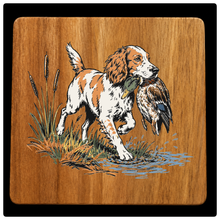 Load image into Gallery viewer, Acacia Wood Coasters Duck Fishing Hunting
