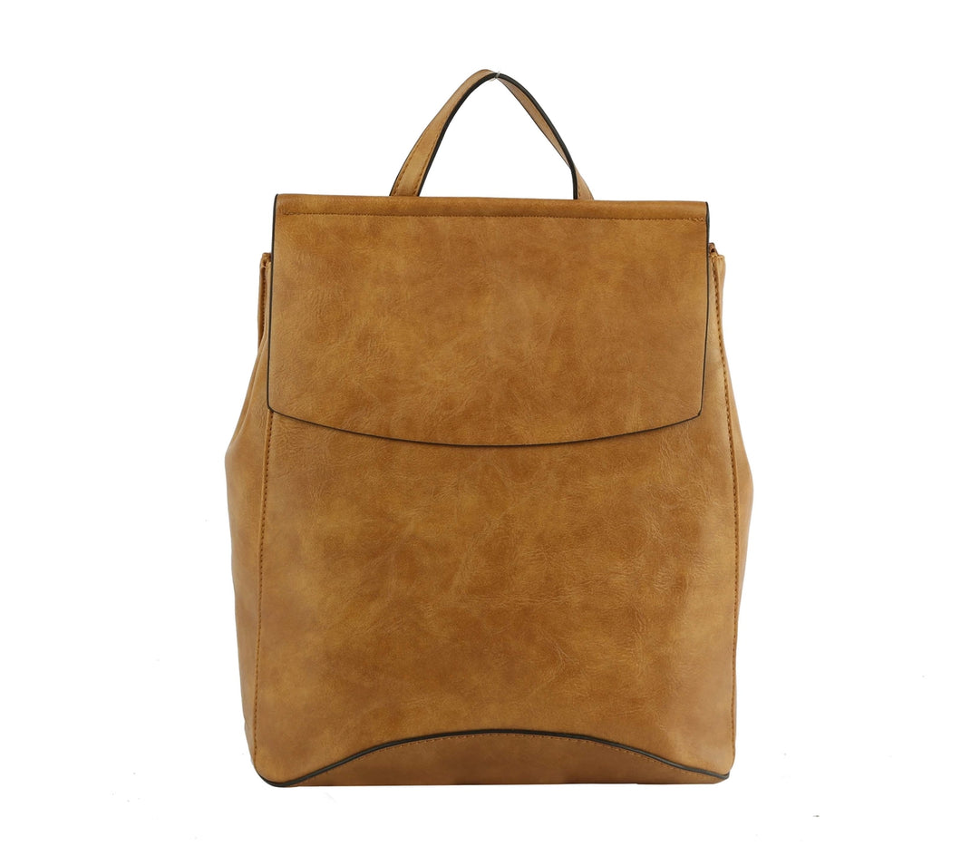 Tan Convertible Backpack and Shoulder
