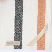 Load image into Gallery viewer, Black and Orange Stripe Kitchen Towel
