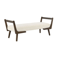 Load image into Gallery viewer, Mid-Century Bench With Wood Legs [Online Only]
