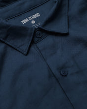 Load image into Gallery viewer, Navy Short Sleeve Linen Shirt

