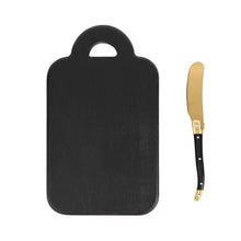 Load image into Gallery viewer, Mini Black Charcuterie Board and Knife
