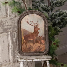 Load image into Gallery viewer, Arched Wood Framed Deer Print

