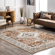 Load image into Gallery viewer, 5x8 Vanesa Medallion Fringe Area Rug
