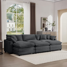 Load image into Gallery viewer, Modern Oversized Modular Cushion Sofa With Ottoman [Online Only]
