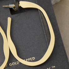 Load image into Gallery viewer, 14K Gold Dipped Twisted Flat Oval Hoop Earrings
