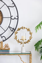 Load image into Gallery viewer, Iron Floral Hurricane With Marble Base [Online Only]
