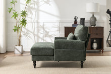 Load image into Gallery viewer, Modern Chaise Lounge Upholstered Sofa Recliner Chair in Green [Online Only]
