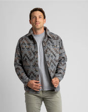 Load image into Gallery viewer, Shay Smoke Aztec Diamond Faux Wool Button Down Jacket
