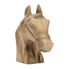 Load image into Gallery viewer, Wood Modern Carved Horse Head Figurine
