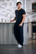 Load image into Gallery viewer, Men's Soft Bamboo Lounge Pajama Set - Short Sleeve Top &amp; Pants [Online Only]
