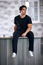 Load image into Gallery viewer, Men's Soft Bamboo Lounge Pajama Set - Short Sleeve Top &amp; Pants [Online Only]
