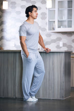 Load image into Gallery viewer, Men's Soft Bamboo Lounge Pajama Set - Short Sleeve Top &amp; Pants [Online Only]
