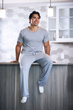 Load image into Gallery viewer, Men's Soft Bamboo Lounge Pajama Set - Short Sleeve Top &amp; Pants [Online Only]

