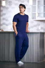 Load image into Gallery viewer, Men's Soft Bamboo Lounge Pajama Set - Short Sleeve Top &amp; Pants [Online Only]
