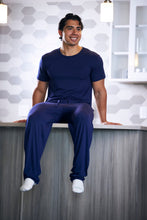 Load image into Gallery viewer, Men's Soft Bamboo Lounge Pajama Set - Short Sleeve Top &amp; Pants [Online Only]
