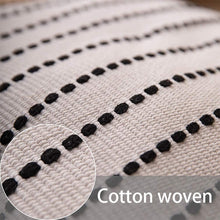 Load image into Gallery viewer, Stitch Line Woven Fringe Cotton Decorative Throw Pillow 20" W x 20" L [Online Only]
