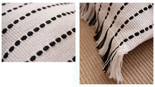 Load image into Gallery viewer, Stitch Line Woven Fringe Cotton Decorative Throw Pillow 20" W x 20" L [Online Only]
