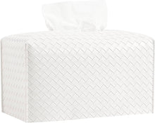 Load image into Gallery viewer, Braided Faux Leather Rectangle Tissue Box
