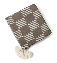 Load image into Gallery viewer, Checkered Knit Throw Blanket with Tassel 50" W x 60" L [Online Only]
